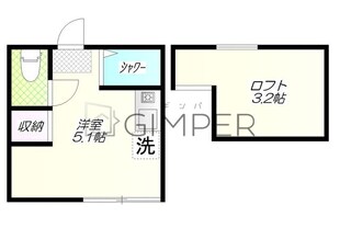 アーバンプレイス高田馬場１１－Ｂの物件間取画像